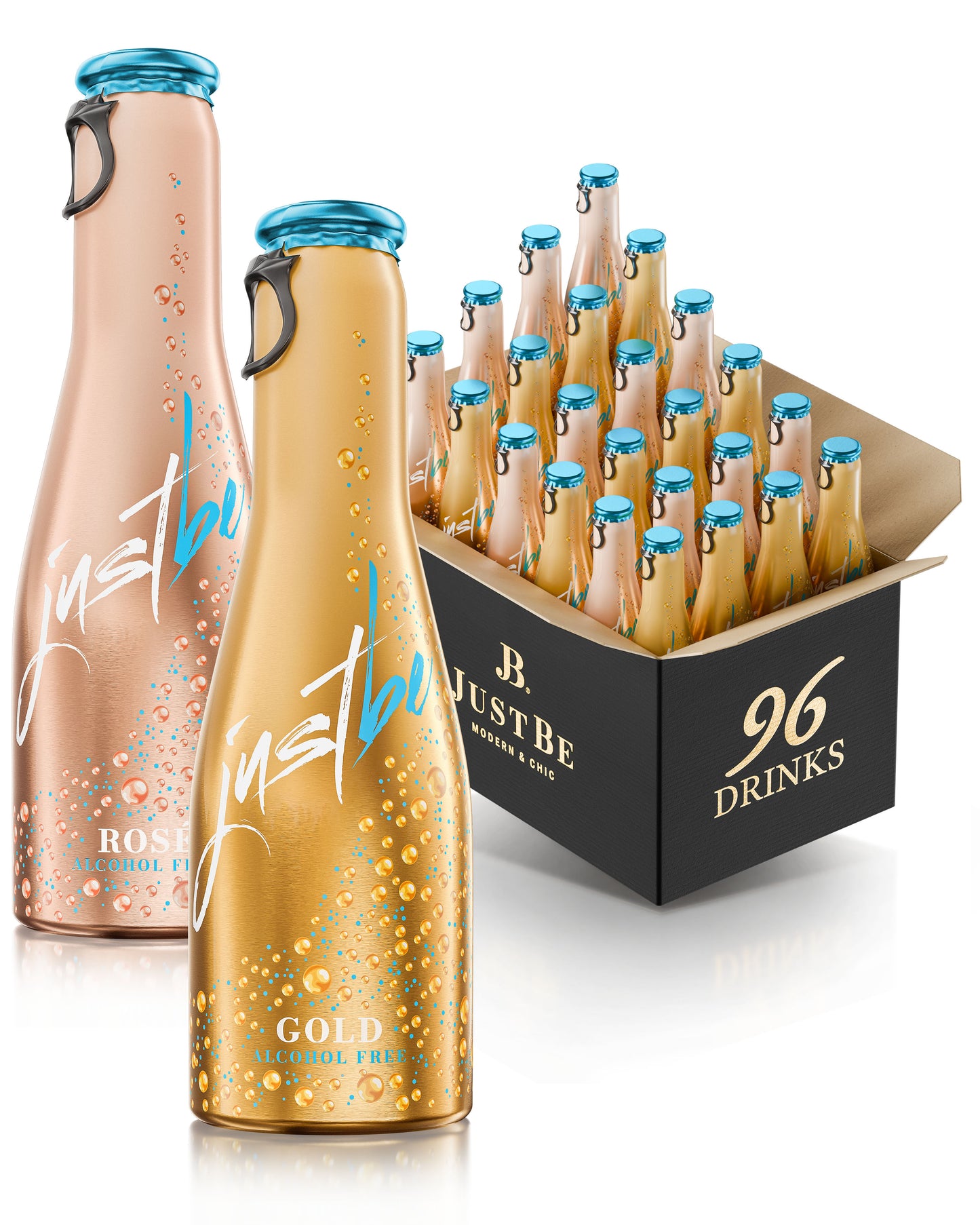 JustBe Gold 🆓 alkoholfrei & JustBe Rosé 🆓 alkoholfrei im Mix