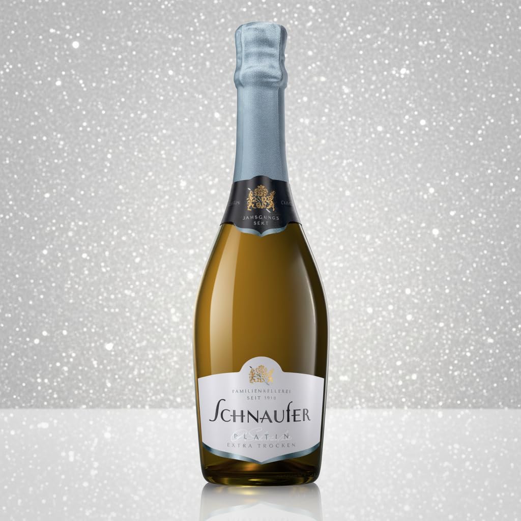 Schnaufer Platin Sekt Extra Trocken – Exklusiver Jahrgangs-Cuvée, aus Riesling & Chardonnay
