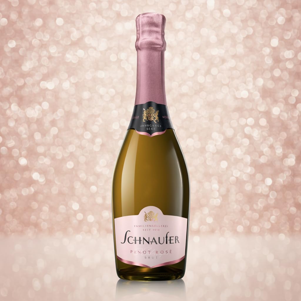 Schnaufer Pinot Rosé Brut – Premium Jahrgang Rosé Sekt aus 100 % Pinot Noir – Feinperlig, Fruchtig & Trocken