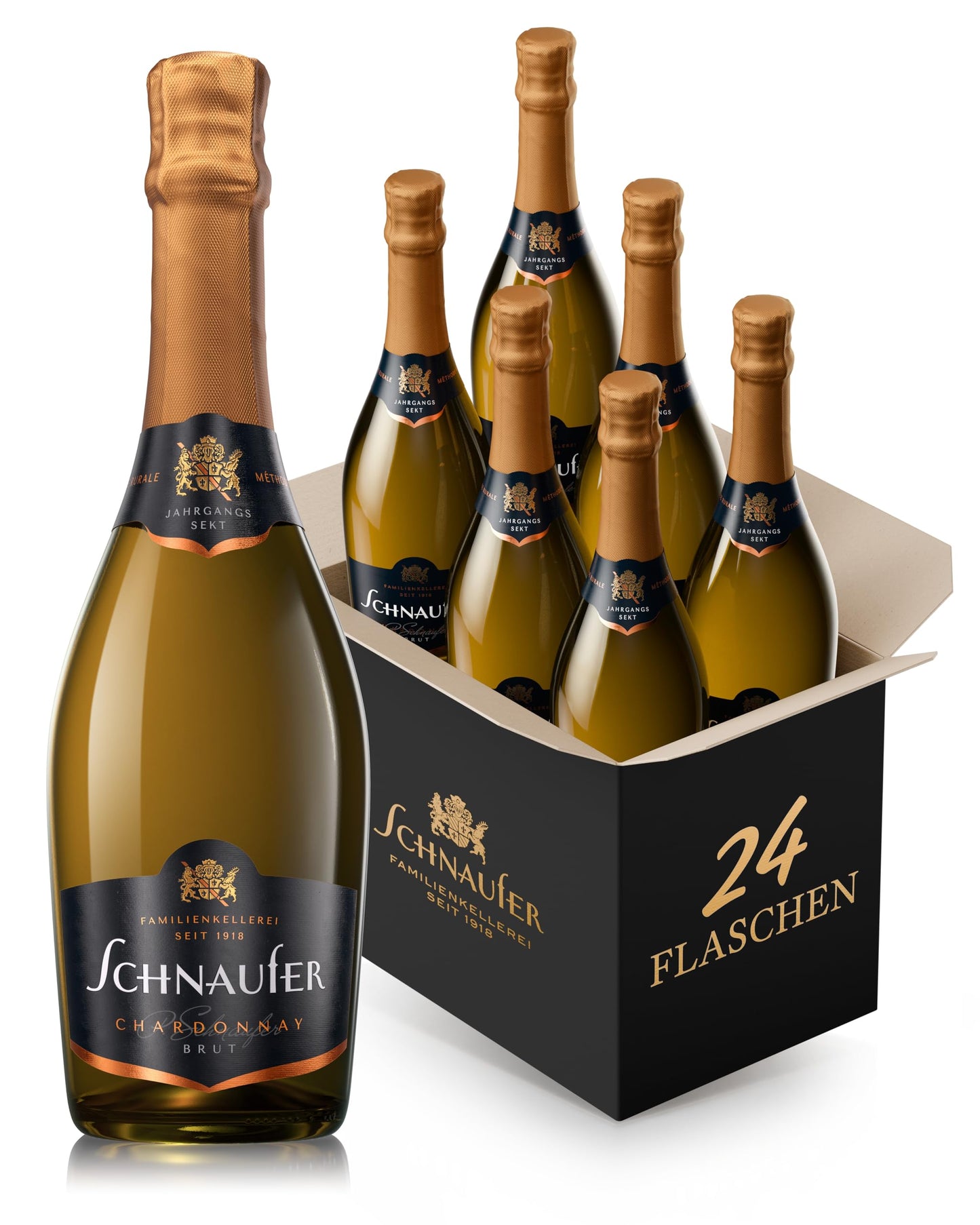 Schnaufer Chardonnay Brut – Trocken & Frisch mit feinem Mousseux – Prämierter Chardonnay Sekt