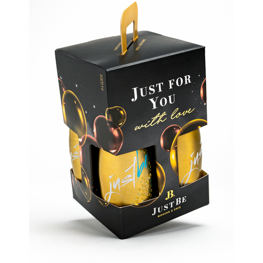 JUSTBE Secco non-alcoholic - gift set of 4 in black 